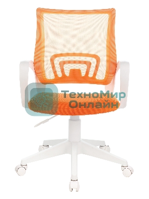 Кресло Бюрократ CH-W695NLT TW-38-3 TW-96-1 оранжевый, сетка/ткань, 120 кг, механизм качания