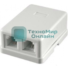 Розетка RJ-11 Двухпортовая, 2х6р4с