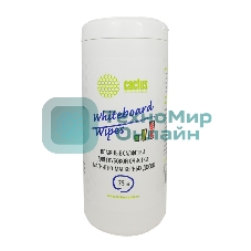 Салфетки Cactus CS-WB075 для маркерных досок туба 75 шт влажных