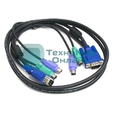 Переключатель D-Link DKVM-CB5Кабель KVM для подключения клавиатуры, мыши и монитора, длина 4,5 м