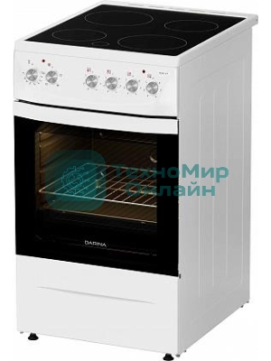 Плита электрическая Darina 1D5 EC 241 614 W белый/черный, конфорок 4 шт, духовка 50 л, 50 см x 85 см x 60 см