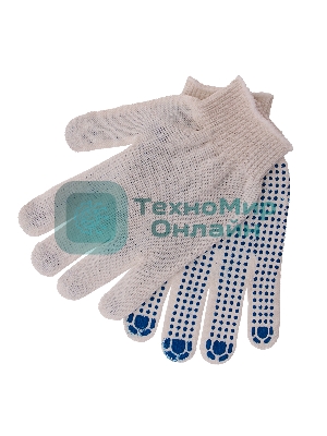 Перчатки трикотажные, с ПВХ точкой, 10 класс Россия