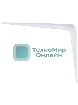 Кронштейн угловой с ребром Сибртех 175 х 225 мм, белый