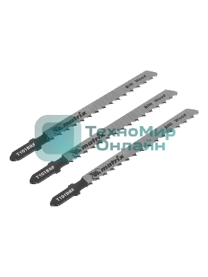 Полотна для электролобзика Matrix по дереву, 3 шт. T101BRF, 75 x 2,5мм, обр. зуб, Bim