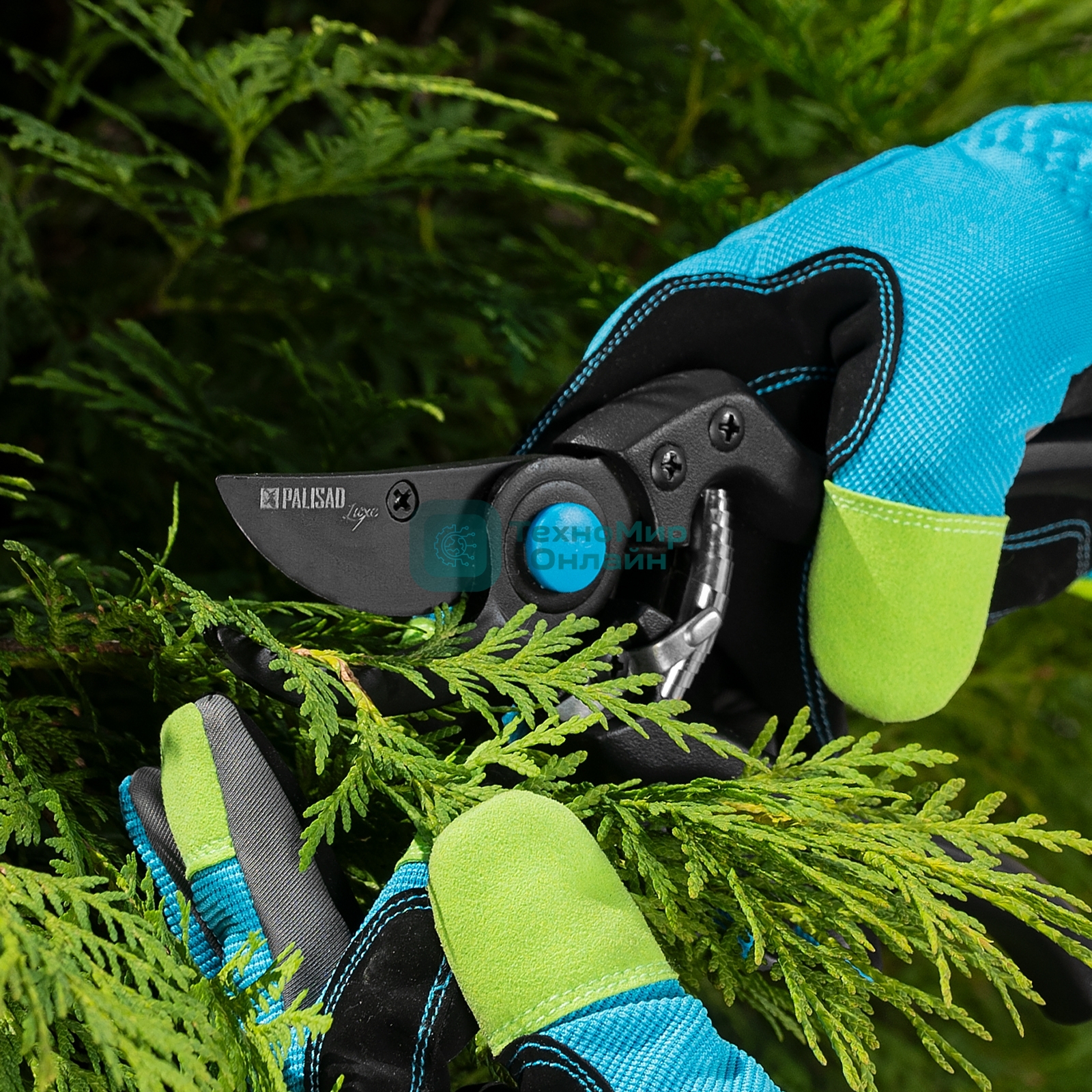 Секатор прямого реза Palisad LUXE 230 мм, алюминиевые рукоятки