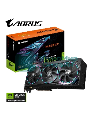 Видеокарта Gigabyte PCI-E GV-N5070AORUS M-12GD 1.0 NVIDIA GeForce RTX 5070 12Gb 192bit GDDR7 2805/28000 HDMIx1 DPx3 HDCP Ret