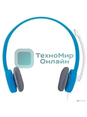 Гарнитура проводная с микрофоном Logitech H150 синий/белый 1.8м накладные оголовье (981-000454)