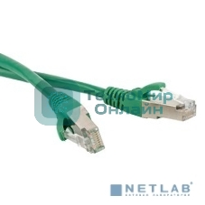 Патч-корд Hyperline PC-LPM-STP-RJ45-RJ45-C5e-5M-LSZH-GN F/UTP, экранированный, Cat.5е, LSZH, 5 м, зеленый