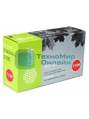 Картридж лазерный Cactus CS-C715H черный (7000 стр.) для Canon LBP 3310 i-Sensys/3370 i-Sensys