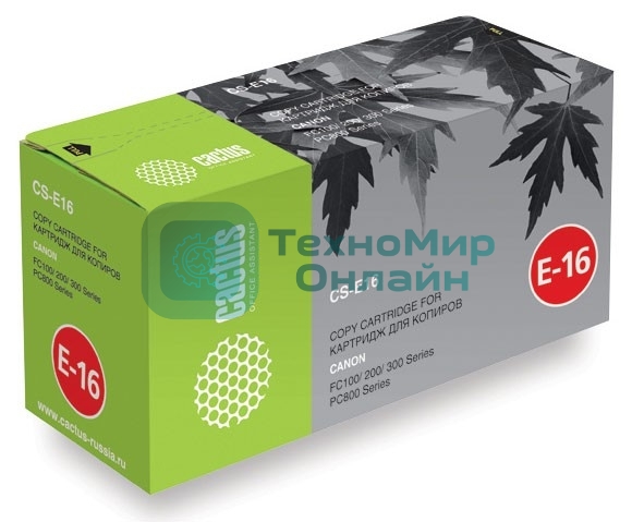 Картридж лазерный Cactus CS-E16 черный (2000 стр.) для Canon FC100/200/300/PC800