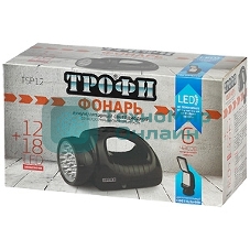 Фонарь ТРОФИ TSP12 12+18xLEDаккумуляторный 4V1.8А·ч ЗУ 220V
