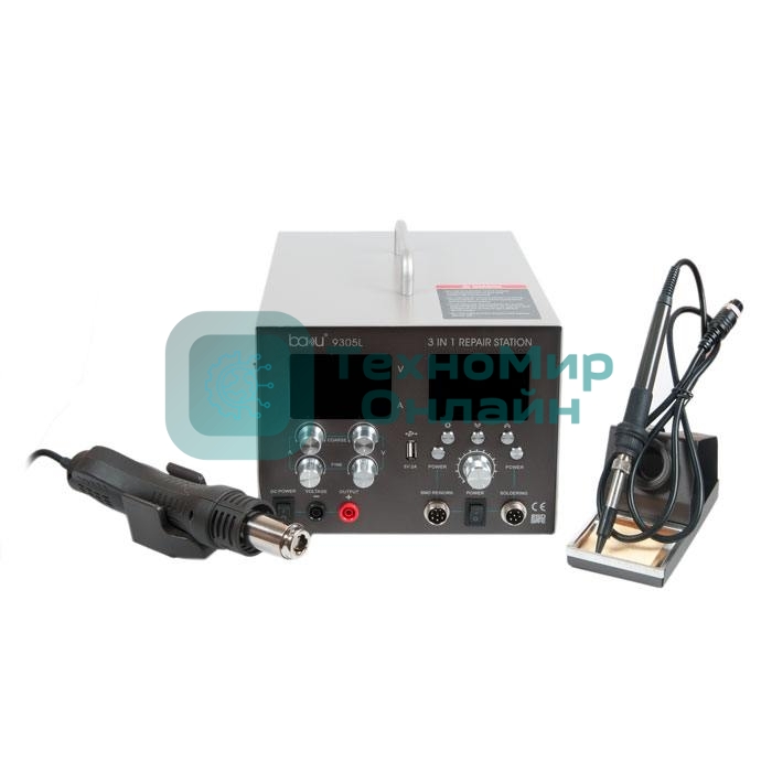 Паяльная станция BAKU ba-9305L ремонтная термовоздушная, 4 в 1
