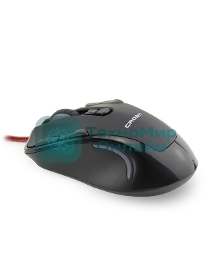 Мышь проводная Crown Gaming CMXG-804 черный, 2000 dpi, USB, кнопки - 9