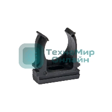 Держатель для труб (клипса) d20мм черный (уп.10шт) Plast EKF derj-z-20b