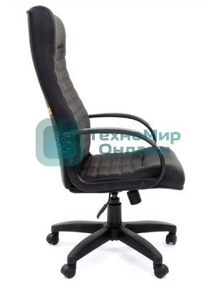 Кресло Chairman 480 LT черный, экокожа, 120 кг