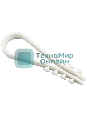Дюбель-хомут d11-18 мм для круглого кабеля нейлон белый (уп. 100 шт) IEK UHH35-11-18-100