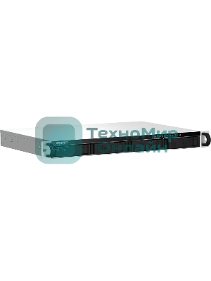 Сетевое хранилище SMB QNAP TS-464eU-8G NAS 4 HDD trays, rackmount 1U, 1 PSU. 4-core Intel Celeron N5105/N5095 2.0-2.9 GHz, 8 Gb RAM, 2x2.5GbE, 2xUSB 3.2 Gen 2 (10Gbps), 2xUSB 2.0, 1xHDMI, 2xM.2 PCIe Gen 3 x1 slots, W/o rail kit RAIL-B02