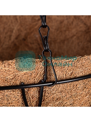 Кашпо подвесное Palisad с вкладышем из коковиты, полукруглое, диаметр 30 см