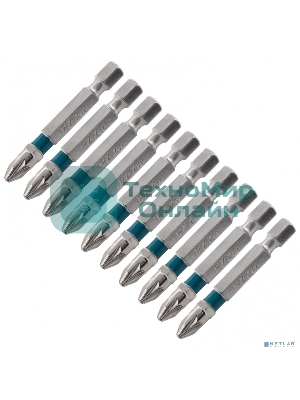 Набор бит Gross PZ2х50, сталь S2, 10 шт.