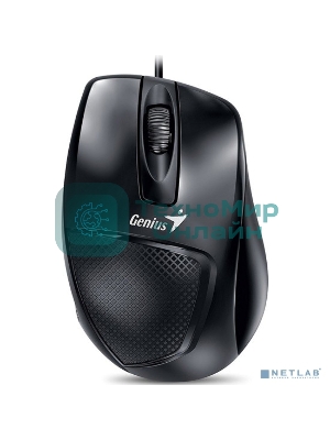 Мышь проводная Genius DX-150X черный, 1000 dpi, USB, кнопки - 3