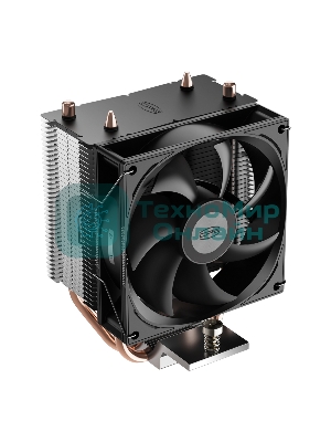 Кулер для процессора PCCooler R200 S115X/1200/1700/AM4/AM5 (TDP 110W, 90мм Non LED Fan, 2 тепловые трубки 6мм, 2200RPM, 28,3dBa)