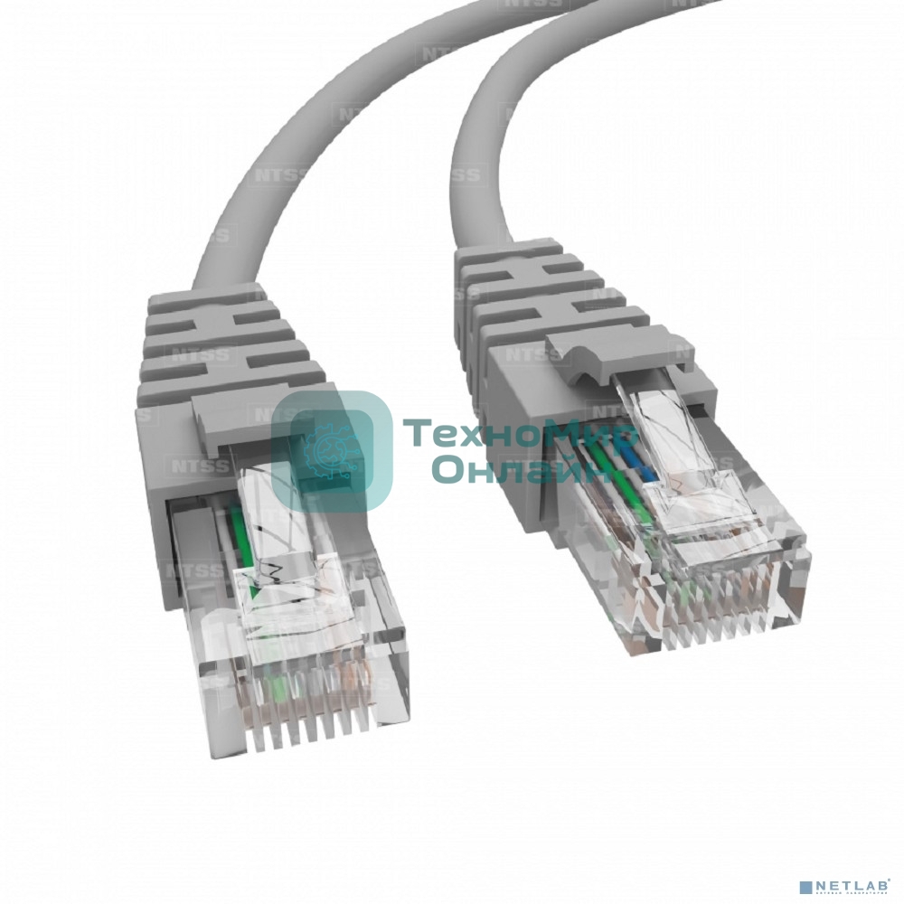 Патч-корд NTSS PREMIUM 2xRJ45/8P8C, T568B UTP CAT5e LSZH 7 метров, серый NTSS-PC-PM-UTP-RJ45-5e-7.0-LSZH-GY