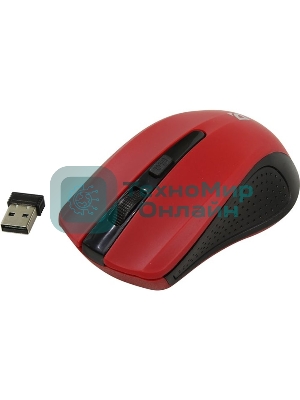 Мышь беспроводная Defender Accura MM-935 красный, 1600 dpi, радиоканал, USB, кнопки - 4
