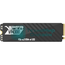 Накопитель SSD Patriot Viper VP4300, 2Tb, PCIe 4.0 x4, M.2 2280, NVMe, R/W 7400/6800, с радиатором