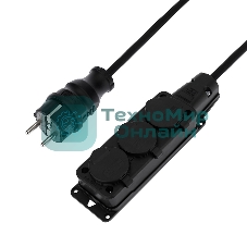 Удлинитель-шнур на рамке Rexant КГ 3х1.5, 30 м, 3 гнезда, морозостойкий, с/з, 16 А, 3500 Вт, IP44 (Сделано в России)