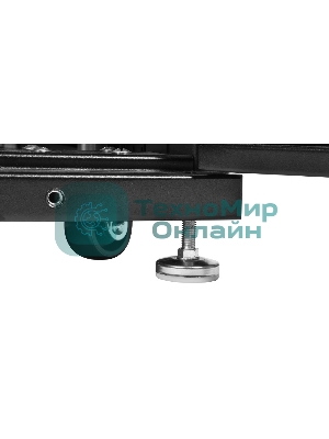 Шкаф серв. ПРОФ нап. 42U (600x1000) дверь перфорированная 2 шт., цвет черный, в сборе (ШТК-СП-42.6.10-44АА-9005) (1 коробка)