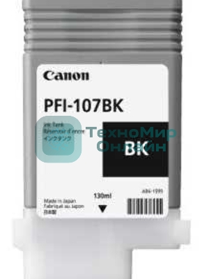 Картридж струйный Canon PFI-107BK (6705B001) черный (130 мл) для Canon iP F680/685/780/785