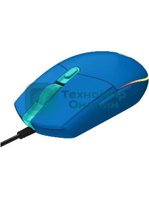 Мышь проводная Logitech G102 LIGHTSYNC синий, 8000 dpi, USB, кнопки - 6
