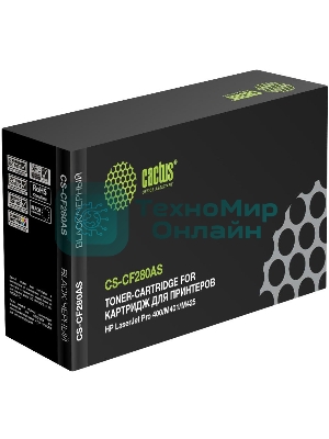 Картридж лазерный Cactus CS-CF280AS черный (2700 стр.) для HP LJ Pro 400/M401/M425
