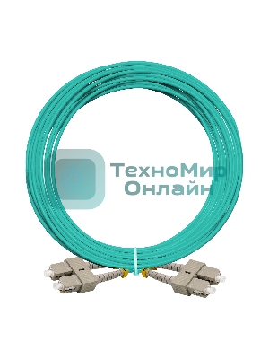 Патч-корд волоконно-оптический ExeGate FC-D-503-SC-SC-10M-LSZH (Шнур ВО MM 50/125 (OM3), SC/UPC-SC/UPC, Duplex, LSZH, 10м)