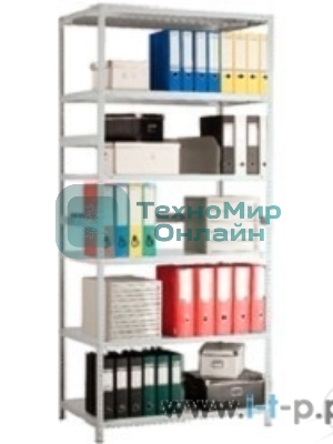 Металлические стеллажи Стеллаж MS 200/100х30/6 (Размеры внешние (ВхШхГ) 2000х1000х300 мм, 6 полок, с единой стойкой)