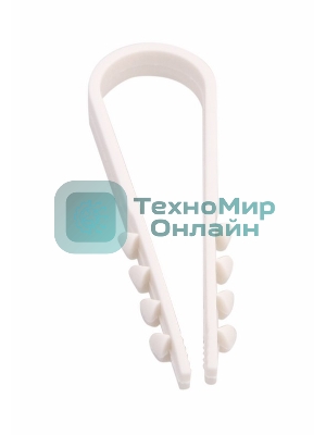 Дюбель-хомут нейлоновый Rexant 5-10 мм, белый, упаковка 100 шт.