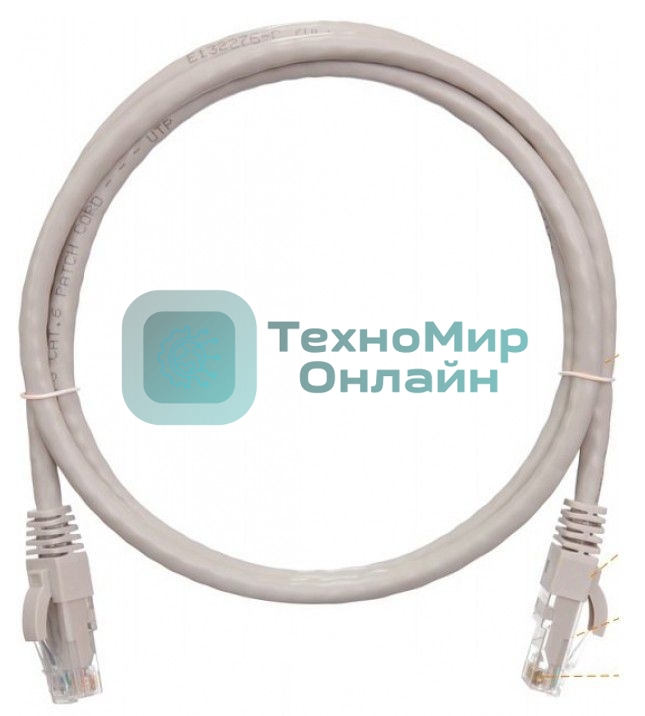 Патч-корд Lanmaster LAN-PC45/U6-2.0-GY вилка RJ-45-вилка RJ-45 кат.6 2м серый LSZH