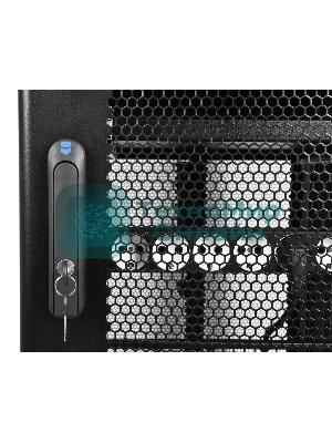 Шкаф серв. ПРОФ нап. 42U (600x1000) дверь перфорированная 2 шт., цвет черный, в сборе (ШТК-СП-42.6.10-44АА-9005) (1 коробка)