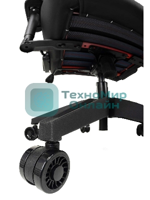 Кресло Knight Outrid Smile черный, экокожа, 120 кг, механизм качания