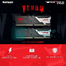 Оперативная память Patriot Viper Venom, DDR5, 64GB (2x32GB), 6000MHz, CL36, DIMM, с радиаторами, черный