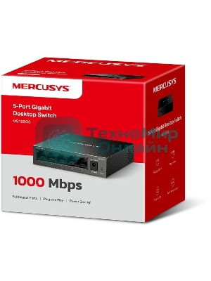 Коммутатор настольный Mercusys MS105GS с 5 гигабитными портам
