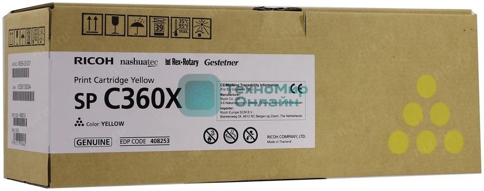 Картридж лазерный желтый тип SP C360X SP C361SFNw (9K, только для МФУ)