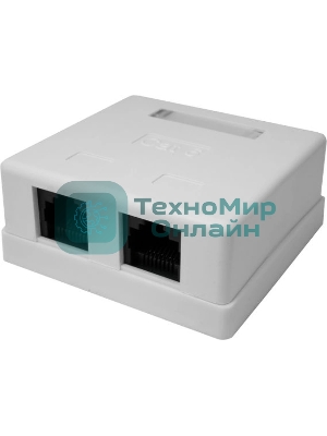 Компьютерная розетка 8P8C (RJ-45), UTP, Cat.6, 2 порта