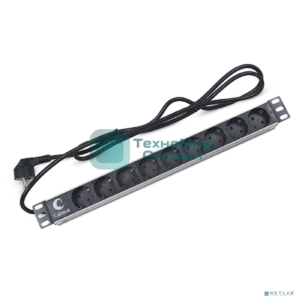 Блок евророзеток Cabeus PDU-9P-2EU для 19