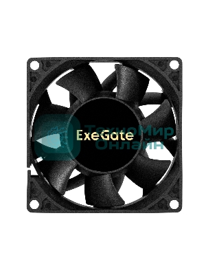 Вентилятор для корпуса ExeGate EX08038S3P-24 черный, 80 мм, 4500 об/мин, 43.2 дБ, 3 pin