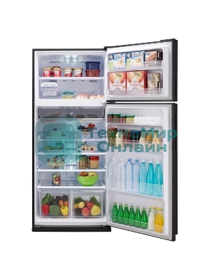 Холодильник Sharp SJ-XE55PMBE бежевый двухкамерный 388/148л морозилка сверху, No Frost