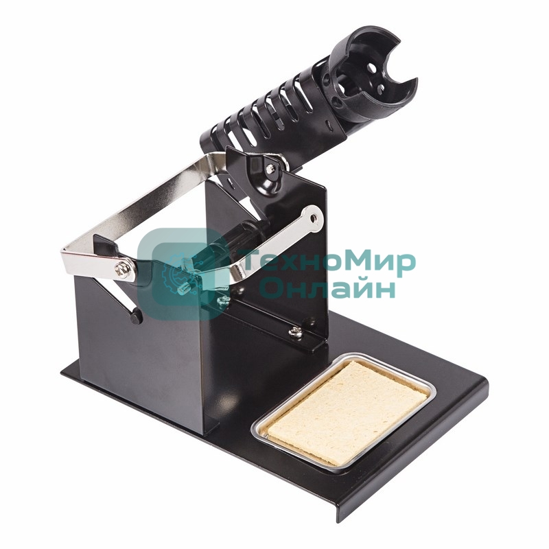 Подставка под паяльник Rexant, металл, держатель припоя, ниша, губка