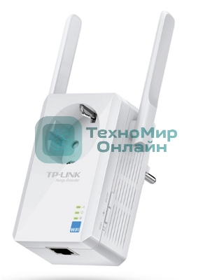 Сетевой адаптер TP-Link SOHO TL-WA860RE 300Mbps Wireless N Wall Plugged Range Extender with AC Passthrough, QCA(Atheros), 2T2R, 2.4GHz, 802.11b/g/n, 1 10/100Mbps LAN port, Range Extender button, Range Extender mode, suppo поставляется без кабеля RJ-45