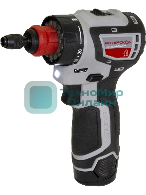 Дрель-шуруповерт аккумуляторная ИНТЕРСКОЛ ДА-10/12В 36, Аккумуляторная, 12В, 2 АКБ, Кейс