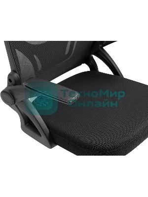 Кресло Defender Office черный, сетка, 120 кг, регулируемые подлокотники